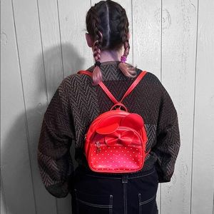 Red mini backpack